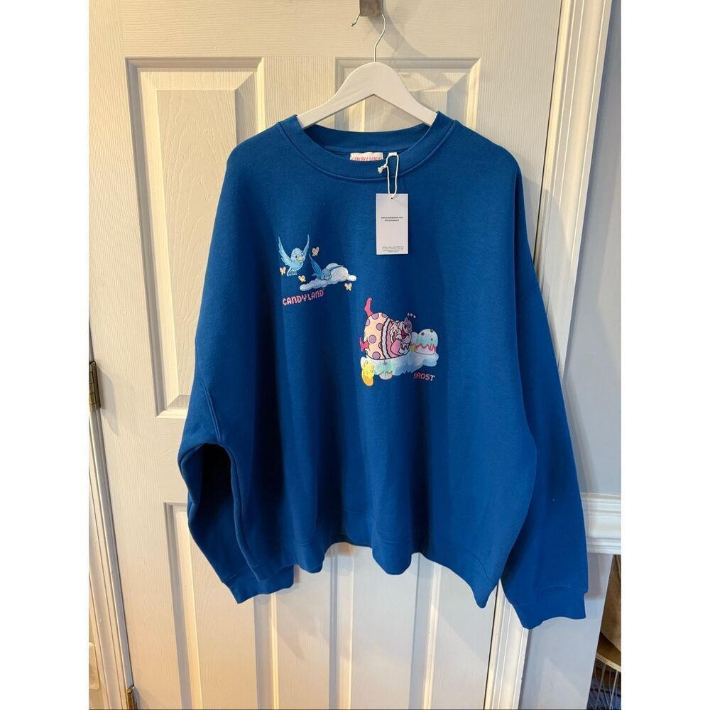 Krost X Candyland Royal Blue Sweatshirt Sz XXL NWT